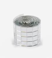 Mozaieksteentjes folia zilver zelfklevend 10x10mm - thumbnail