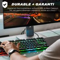 Gaming Toetsenbord - AZERTY - THE G-LAB - Keyz CAESIUM-TKL - Zonder numeriek toetsenblok - Verlicht - Zwart - thumbnail
