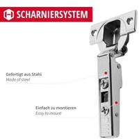 Blum Cliptop 110 scharnier - halfopdek - met veer - 71T3650 - thumbnail