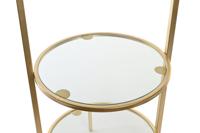 Planken DKD Home Decor 32,5 x 30 x 86 cm Kristal Gouden Metaal - thumbnail