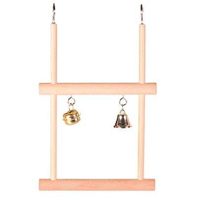 TRIXIE TRAPEZESCHOMMEL DUBBEL MET BEL HOUT 12X20 CM 4 ST
