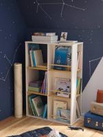 Bibliotheekmeubel en speelgoedopslag wit - thumbnail
