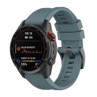 By Qubix - Siliconen sportbandje - Grijsblauw - Compatible met Garmin Fenix 8-43mm - Compatible Garmin bandje - Bandbreedte: 20mm - thumbnail