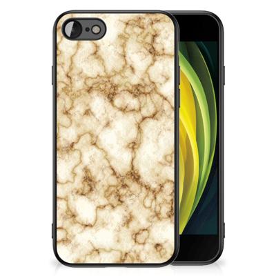 iPhone SE 2022 | SE 2020 | 7/8 Marmeren Print Telefoonhoesje Marmer Goud