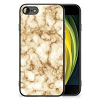 iPhone SE 2022 | SE 2020 | 7/8 Marmeren Print Telefoonhoesje Marmer Goud - thumbnail