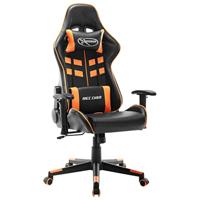 Gamestoel kunstleer zwart en oranje - thumbnail