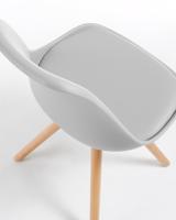 Kave Home Ralf restaurant- & eetkamerstoel Gestoffeerde zitting Harde rugleuning - thumbnail