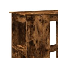 Bartafel met rekken 90x47,5x103,5 cm bewerkt hout gerookt eiken - thumbnail