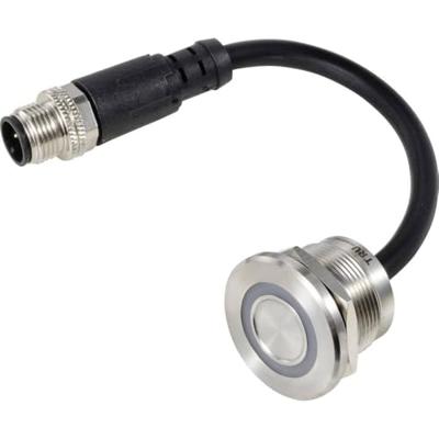 TRU COMPONENTS TC-12835300 TC-TS22A10YSSG12M12 MALE CONNECTOR Sensortoets 24 V 0.5 A 1x uit/(aan) Moment Groen (Ø) 25 mm IP65 1 stuk(s)
