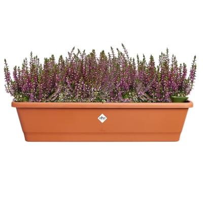 Bloempot Elho 20 x 78 x 17 cm Bruin Plastic Vierkant