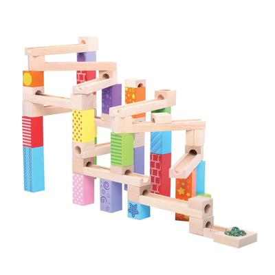 Bigjigs houten knikkerbaan, 53dlg.