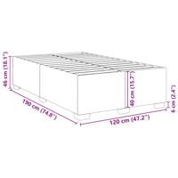 Bedframe kunstleer zwart 140x190 cm - thumbnail