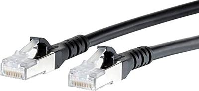 Metz Connect 1308451500-E RJ45 Netwerkkabel, patchkabel CAT 6A S/FTP 1.50 m Zwart Snagless 1 stuk(s)