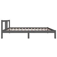 Bedframe massief hout grijs 100x200 cm - thumbnail