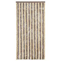 VidaXL Vliegengordijn 90x220 cm chenille donkerbruin en beige - thumbnail