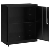 Archiefkast 79x40x90 cm staal zwart - thumbnail