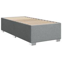 Boxspring met matras stof lichtgrijs 80x200 cm - thumbnail