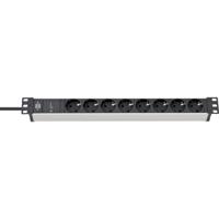 Brennenstuhl 1390007308 power uitbreiding 2 m 8 AC-uitgang(en) Binnen Zwart, Zilver - thumbnail
