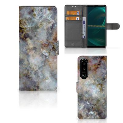 Sony Xperia 5III | Bookcase | Marmer Grijs