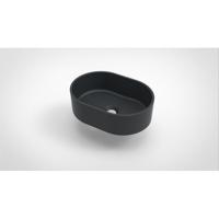 Opbouw Waskom Arcqua Case Ovaal 40x28 cm Mat Antraciet Arcqua - thumbnail