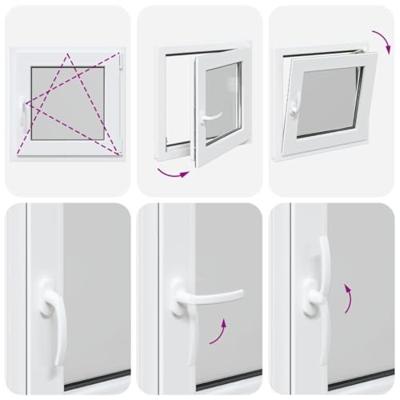 Kelderraam "RISOR" 50x50 cm draai-kiep DIN rechts wit