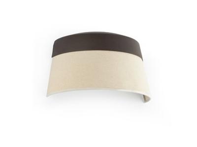 Sac wandlamp bruin/beige metaal met textiel 2 fittingen E14 Faro Spaans Design