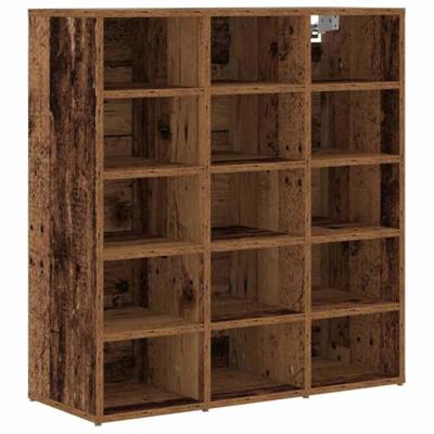 Schoenenkast met plank Oudhout 77,5 x 30 x 83,5 cm Bewerkt hout