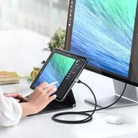 Satechi ST-YU4120M USB-C-kabel USB 4.0 USB-C 1.20 m Zwart, Zilver - thumbnail