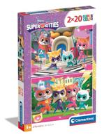 Clementoni legpuzzel super color super kittens, 2x20st. - thumbnail