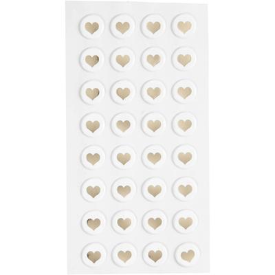 Happy Moments Stickers Hartjes Goud 14 X 2 Mm 32 Stuks Happy Moments Stickers Hartjes Goud 14 X 2 Mm 32 Stuks