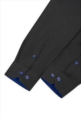 ItalianStyle - Sax - Herenoverhemd - Slimfitmodel - Zwart - Sax Blauw