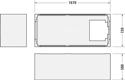 Ligbad Duravit D-Neo Inbouw 170x75x48.5 cm Wit Duravit Ligbad Duravit D-Neo Inbouw 170x75x48.5 cm Wit Duravit