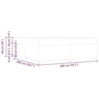 Bedframe Wit 200 x 200 cm Kunstleer - thumbnail