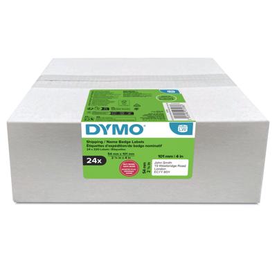 Dymo etiketten LabelWriter ft 101 x 54 mm, wit, 220 etiketten, multipack van 24 rollen Dymo etiketten LabelWriter ft 101 x 54 mm, wit, 220 etiketten, multipack van 24 rollen