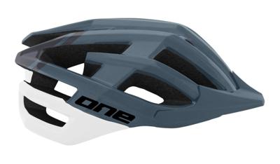 One MTB Race Fietshelm Verstelbaar Grijs/Wit Maat 54 58 cm (S/M)