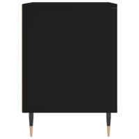 Nachtkastje 40x35x50 cm bewerkt hout zwart - thumbnail