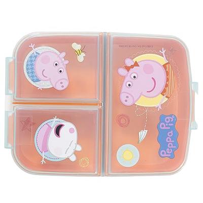 Lunchtrommel met Compartimenten Peppa Pig Polypropyleen 19,5 x 16,5 x 6,7 cm 17 x 14 x 7 cm