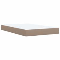 Boxspring met matras kunstleer cappuccinokleurig 120x190 cm - thumbnail