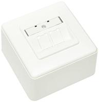 Metz Connect 130B12D20002-E Netwerkdoos Opbouw (op muur) CAT 6A 2 poorten Zuiver wit - thumbnail