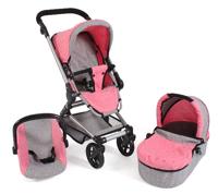 Combi-poppenwagen Fides 3-in-1 - Melange Pink - thumbnail