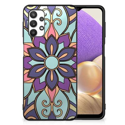 Samsung Galaxy A32 5G Bloemen Hoesje Purple Flower