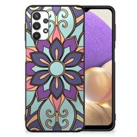 Samsung Galaxy A32 5G Bloemen Hoesje Purple Flower - thumbnail