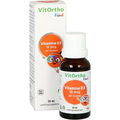 VitOrtho Kind Vitamine D3 10mcg Druppels VitOrtho Kind Vitamine D3 10mcg Druppels