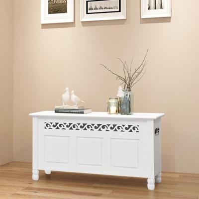 VidaXL Opbergbankje barokstijl mdf wit VidaXL Opbergbankje barokstijl mdf wit