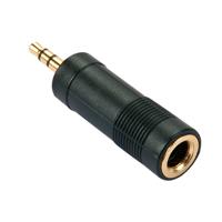 LINDY 35621 Adapter Jackplug Audio Adapter [1x Jackplug male 3,5 mm - 1x Jackplug female 6,3 mm] Zwart - thumbnail