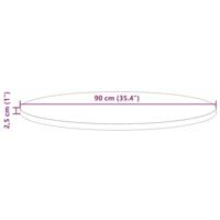 Tafelblad rond Ø90x2,5 cm massief grenenhout wasbruin - thumbnail