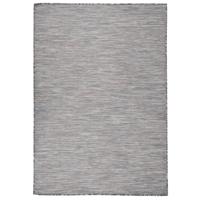 VidaXL Buitenkleed platgeweven 160x230 cm bruin en blauw - thumbnail