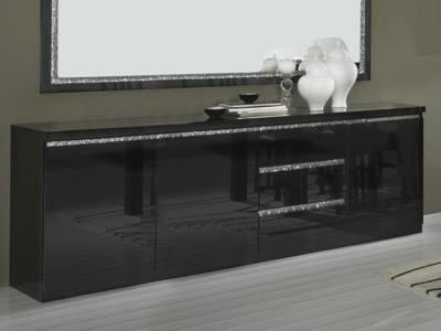 Dressoir REBECCA 3 deuren en 3 lades hoogglans zwart Dressoir REBECCA 3 deuren en 3 lades hoogglans zwart