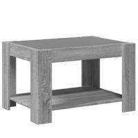 Salontafel met LED 73x53x45 cm bewerkt hout grijs sonoma eiken - thumbnail