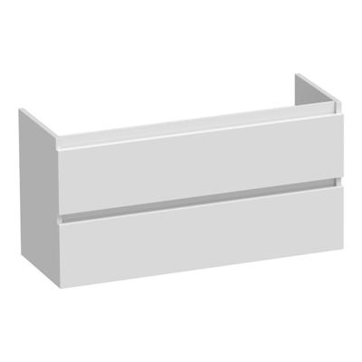 Brauer Joy - Onderkast Ondiep - 100 cm - met 2 Softclose Lades Greeploos en 1 Sifon Uitsparing - Hoogglans Wit